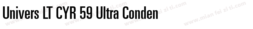 Univers LT CYR 59 Ultra Condensed字体转换